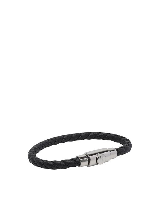 Ferragamo White Braided Bracelet for men