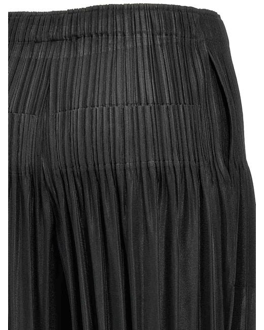 Pleats Please Issey Miyake Black Fluffy Basics Pants