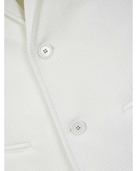 Daniele Alessandrini White Honeycomb Jacket for men