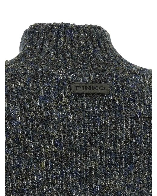 Pinko Black Mirror Image Turtleneck Sweater
