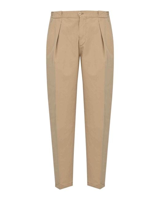 Briglia 1949 Natural Portobello Pleated Trousers for men