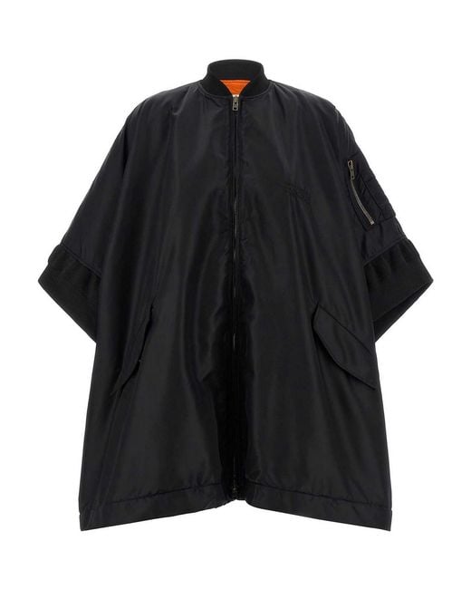 MM6 by Maison Margiela Black Bomber Jacket