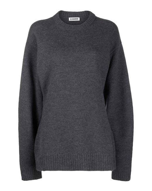 Jil Sander Black Round Neck Pullover