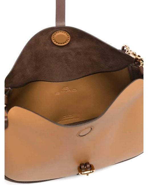 Etro White Medium Leather Pony Bag
