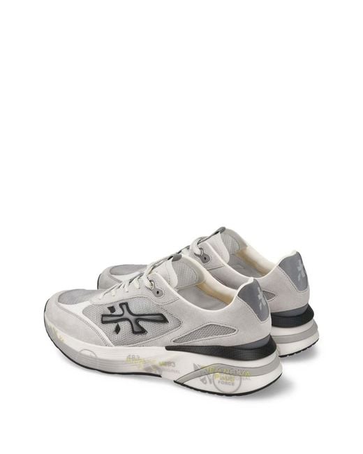 Premiata White Flat Shoes for men