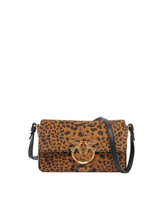 Mini Borsa Morbida di Pinko in Brown