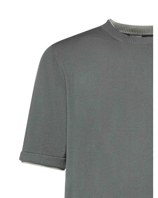 Eleventy Gray Cotton T-Shirt for men