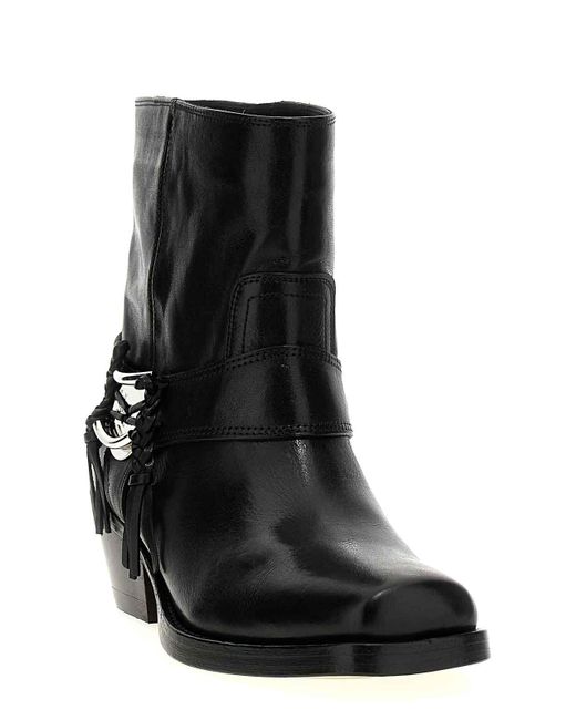 ショートブーツ・ブーティ ISABEL MARANT 'Akson Gaucho' ankle boots Black Isabel Marant Akson Gaucho Ankle Boots in Black | Lyst