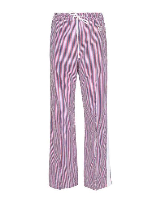 Loewe Purple Striped Cotton Tracksuit Trousers