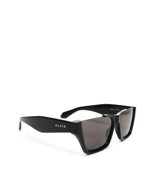 Alaïa Gray Rectangular Sunglasses