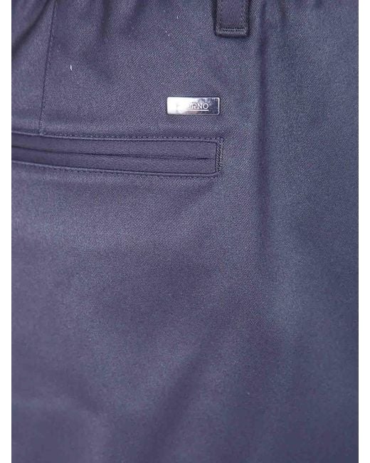 Herno Blue Classic Trousers for men