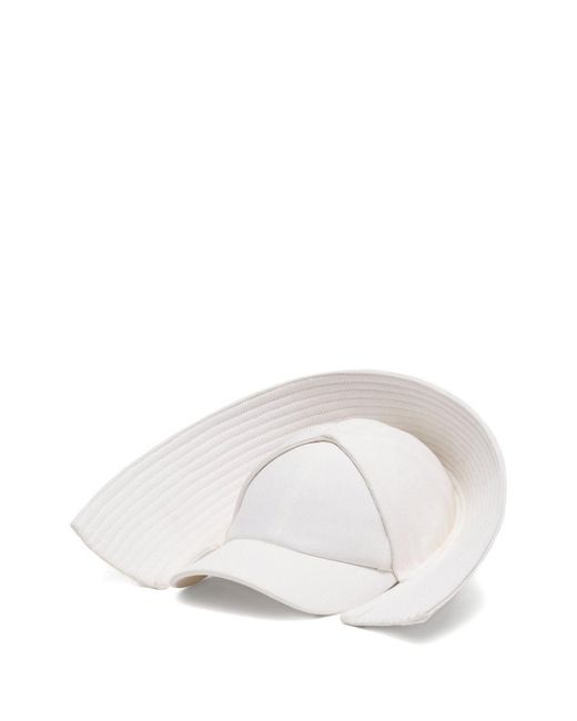 Jean Paul Gaultier White Reversible Baseball Cap