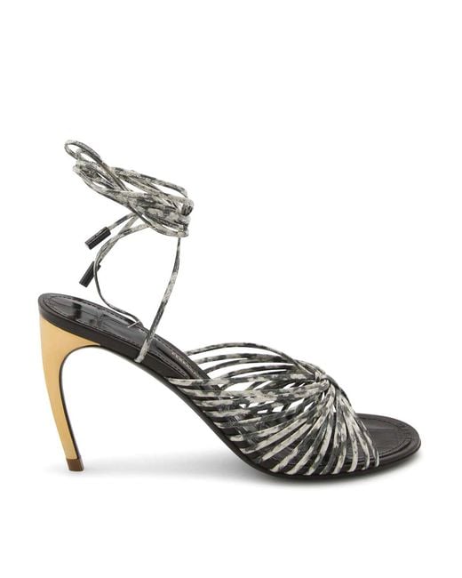Ferragamo Metallic Sandals
