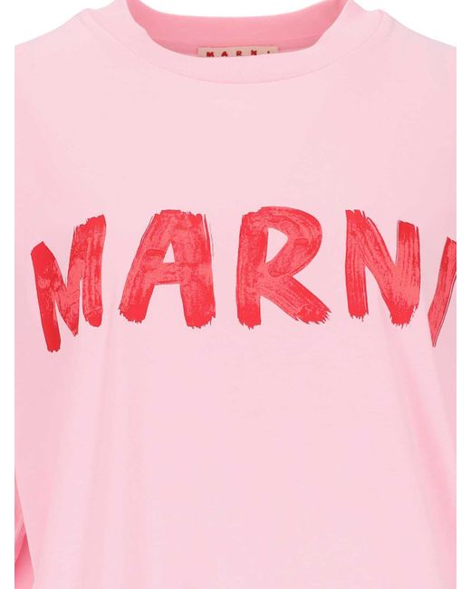Marni Pink Logo T-shirt