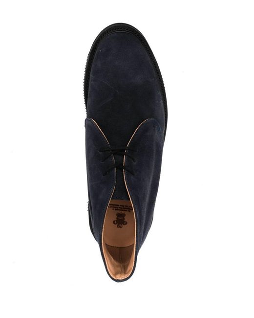 Tricker's Blue Suede Lace-Ups for men