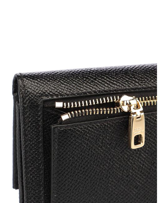 Dolce & Gabbana Black Dauphine Leather Wallet