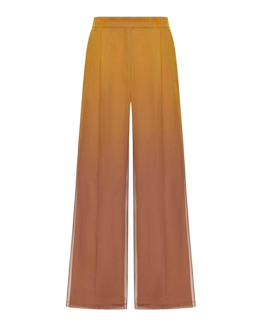 Max Mara Brown Wide Leg Pants