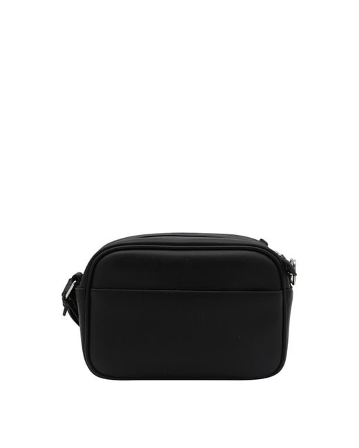 Courreges Black Leather Top Handle Bag