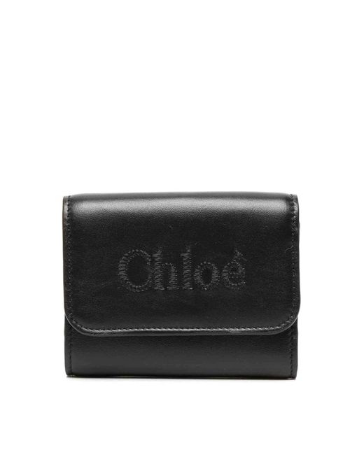 Chloé Black Sense Tri-fold Small Wallet