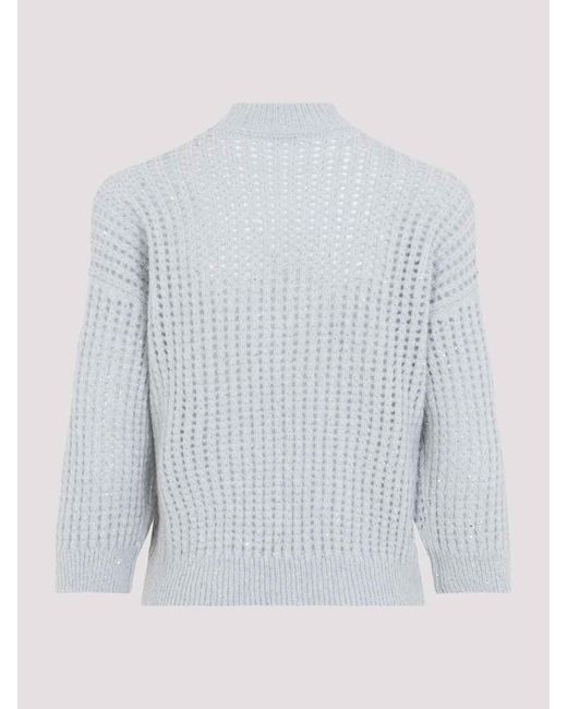 Peserico Gray Rete Sweater