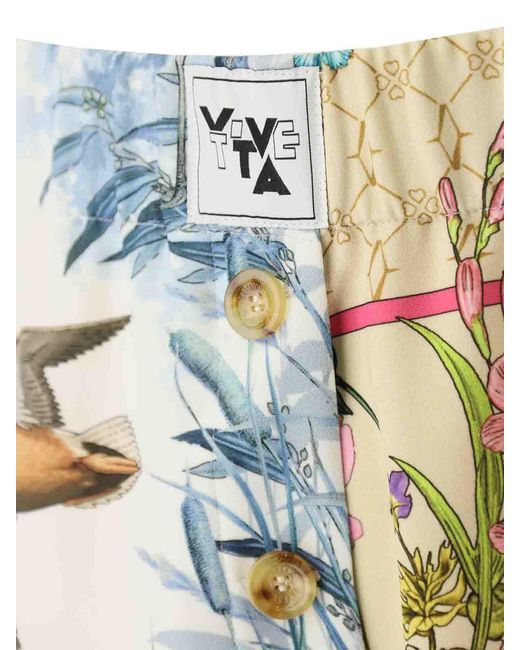 Vivetta White Printed Cady Trousers