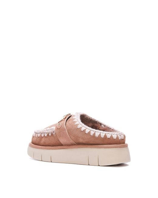 Mou Pink Logoed Clogs