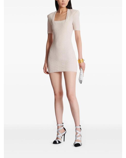 Balmain White Knit Dress