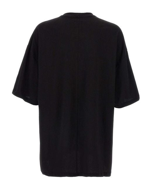 Rick Owens Black Tommy Quote Oversized T for men