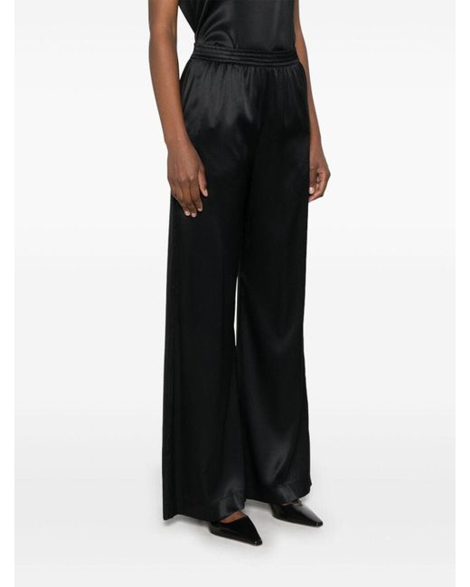 Ermanno Scervino Black Satin Trousers