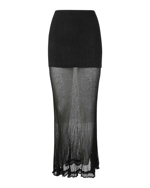 Quira Black Midi Skirt