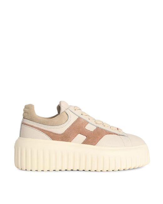 Hogan Natural Stripes Leater Sneakers