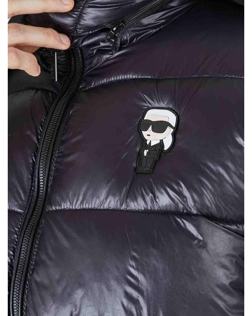 Karl Lagerfeld Blue Lighweight Tokidoki Duffle Jacket for men