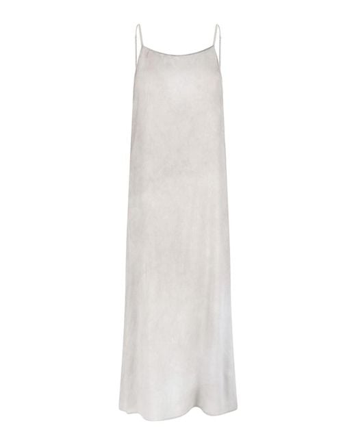 Uma Wang White Anaya Midi Silk Blend Dress