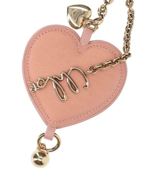 Chloé Pink Charm Key Ring Symbols Heart