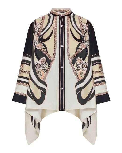 LaDoubleJ White Silk Scarf Shirt