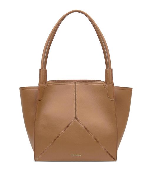 Victoria Beckham Brown Leather Unstructured Tote Bag