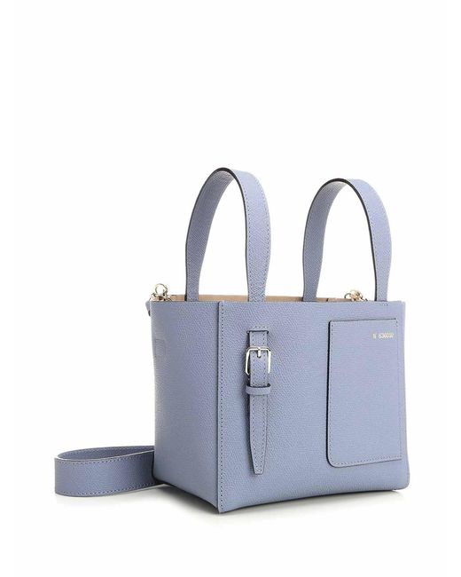 Borsa A Tracolla Micro Secchiello di Valextra in Blue