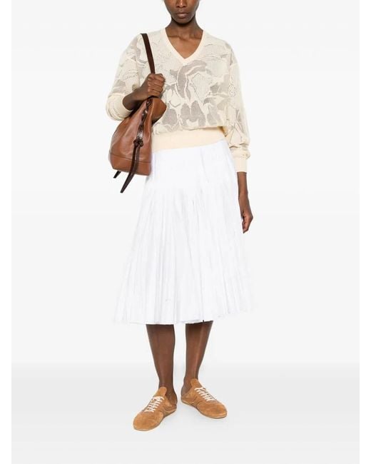Dries Van Noten White Torion 3733 Wksweater