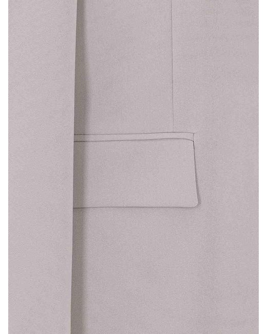 Pinko White Freda Jacket With Frontal Button Closure
