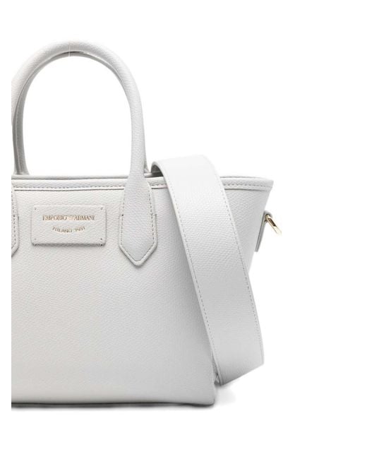 Emporio Armani White Small Shopping Bag