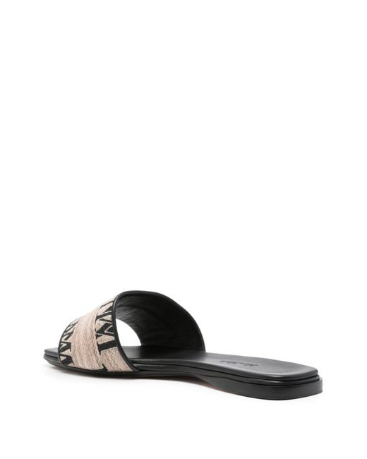 Max Mara White Logo Sandals