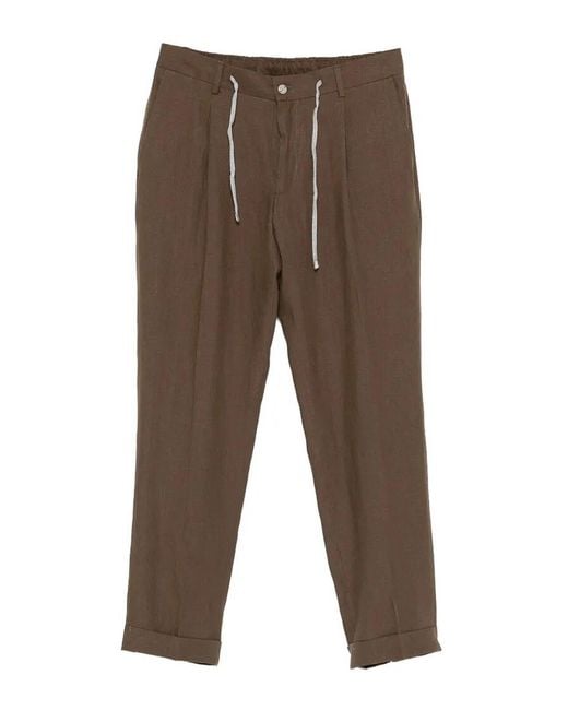 Barba Napoli Brown Chino Pants for men