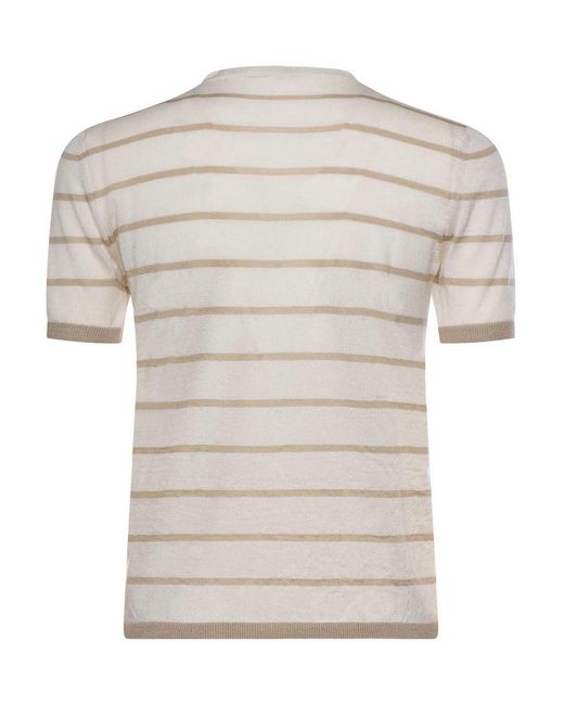 Max Mara White Cashmere And Silk Sweater