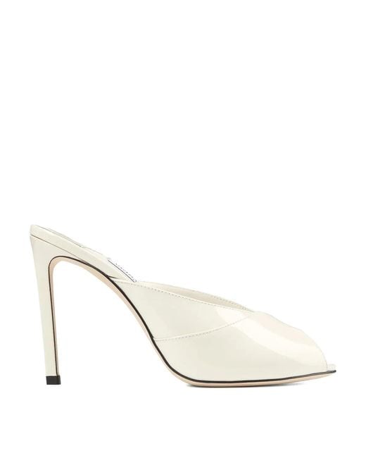 Jimmy Choo White Brigitte Slip-On Mules