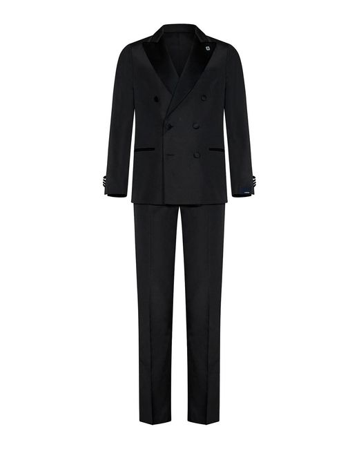 Lardini Black Tuxedo Suit for men