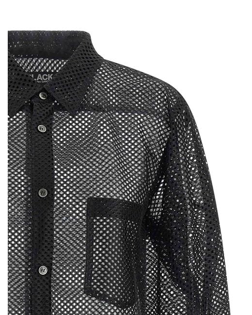 Comme des Garçons Gray Mesh Shirt for men