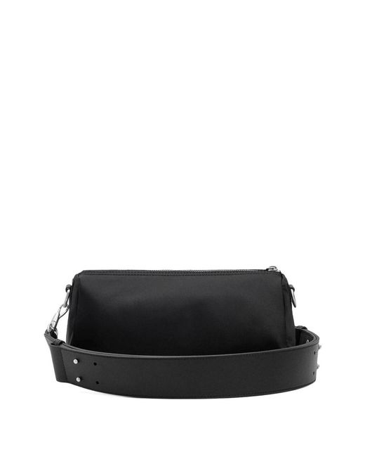 AMI Black Nylon And Canvas Mini Bag