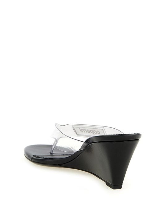 Coperni Black Logo Patch Sandals