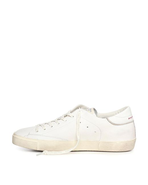 Philippe Model White Prsx Leather Sneakers for men