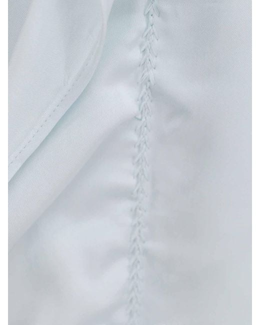 Jil Sander White Viscose Dress With Lateral Rouches